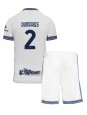 Inter Milan Denzel Dumfries #2 Replika Borta Kläder Barn 2024-25 Kortärmad (+ byxor)